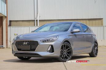 HYUNDAI I30 HE907 GLOSS BLACK MACHINED FACE